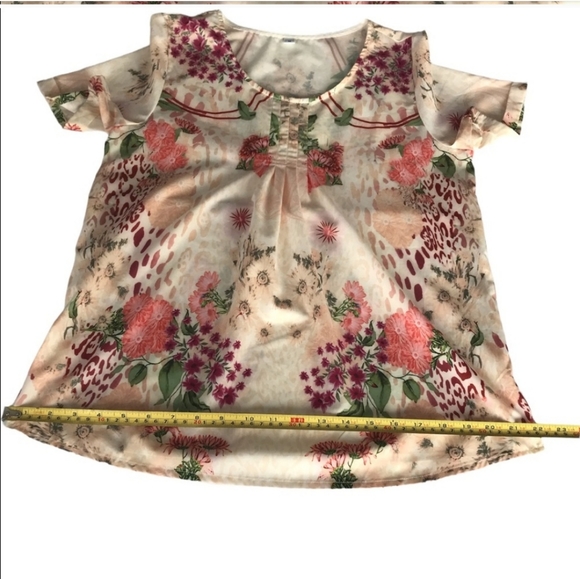10/$10 Boho Floral & Animal Print Top M - Picture 6 of 8